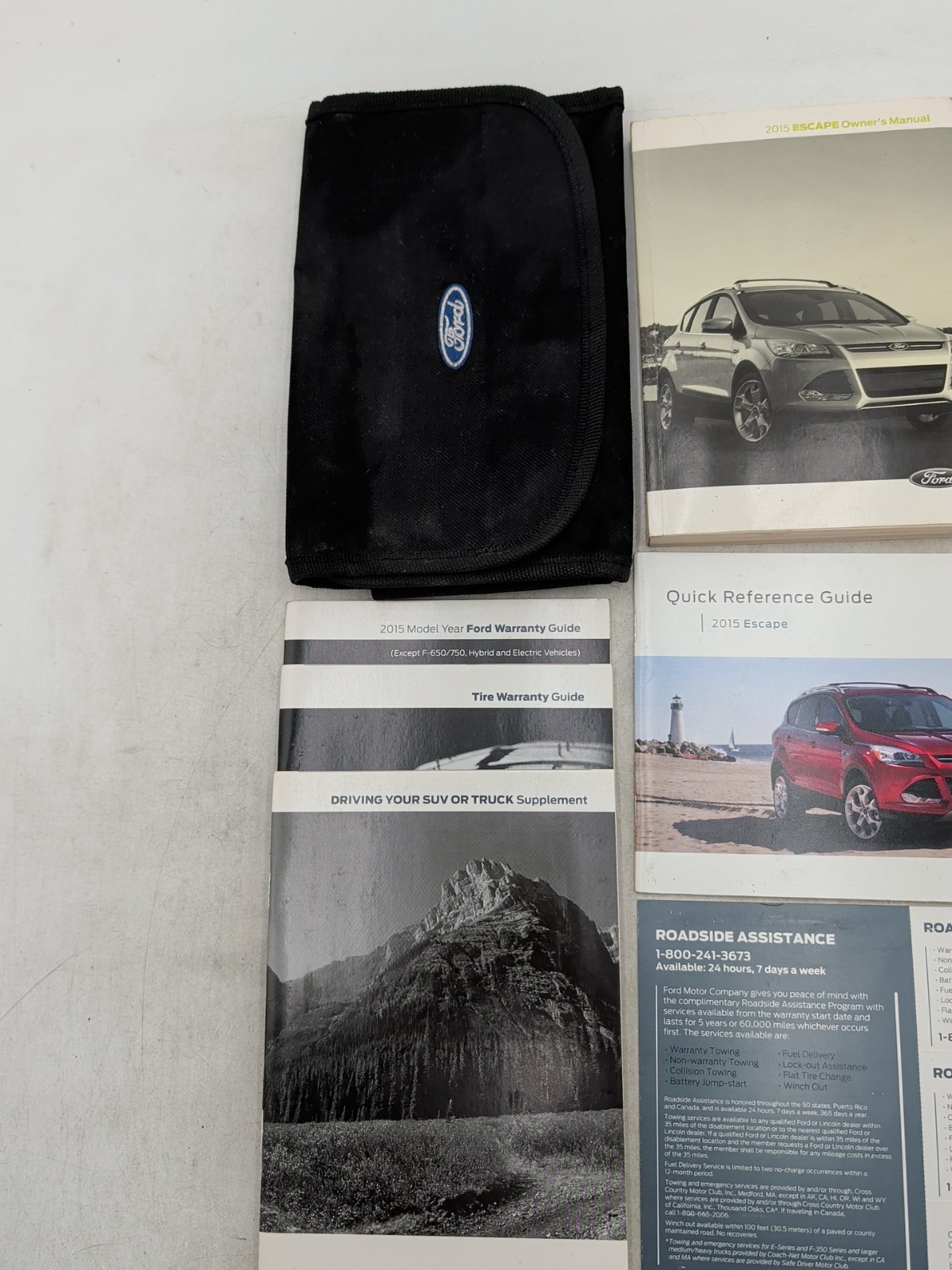 2015 Ford Escape Owner’s Manual Guide Book With Quick Reference Guide And Case