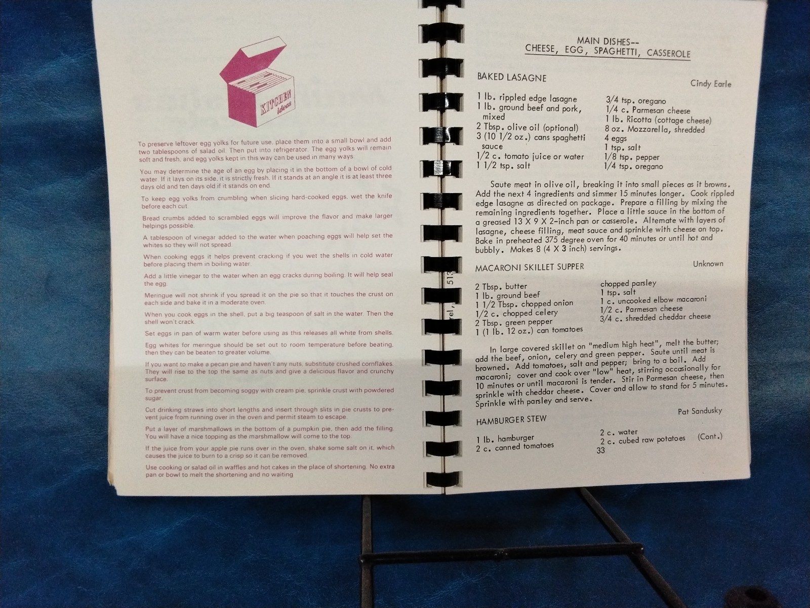 Vintage Emmanuel United Methodist Church Cookbook Scaggsville, Maryland