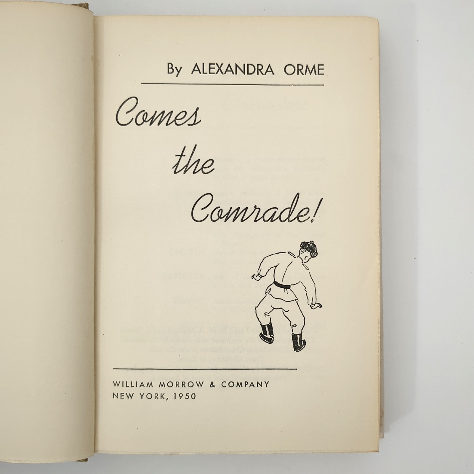 Comes the Comrade Polish Translation Vintage Hardcover Book Alexandra Orme 1950