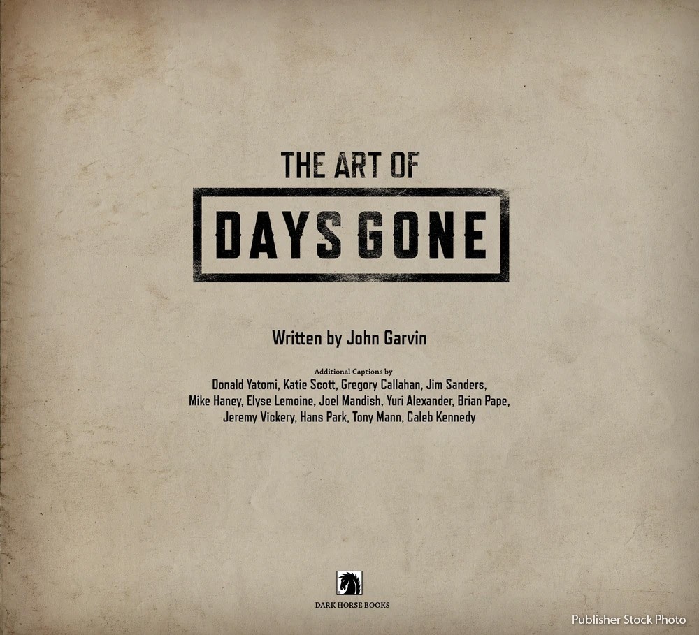 THE ART OF DAYS GONE (Full Size Hardcover Book, 2019) Like New