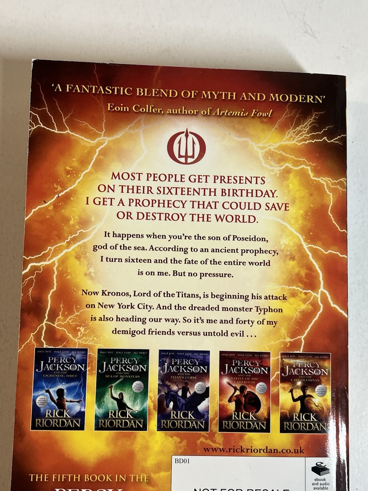 Complete Series Set PERCY JACKSON 1-5 Rick Riordan Paperback Books Epic Heroes