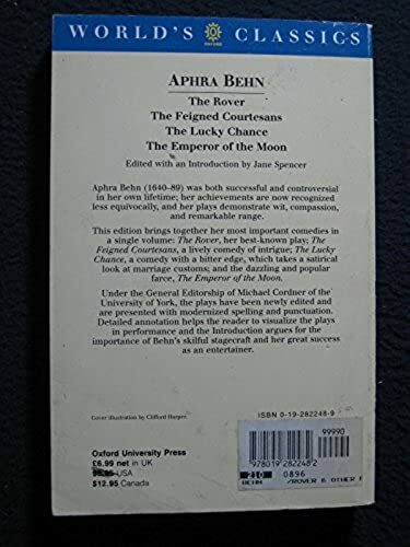 The Rover and Other Plays: The Rover; The Feigned Courtesans; The Lucky Chance..