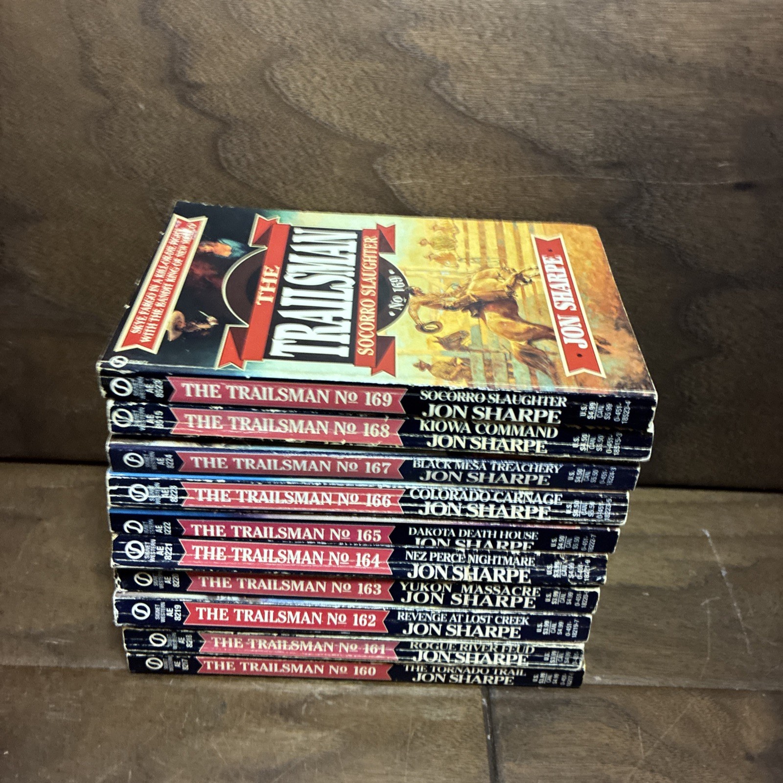 The Trailsman Paperback Lot Set of 10 Jon Sharpe Western Cowboy Series 160-169