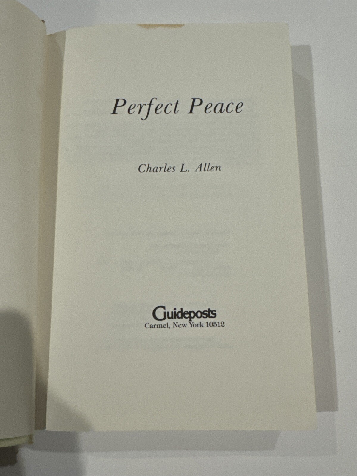 Perfect Peace by Charles L. Allen