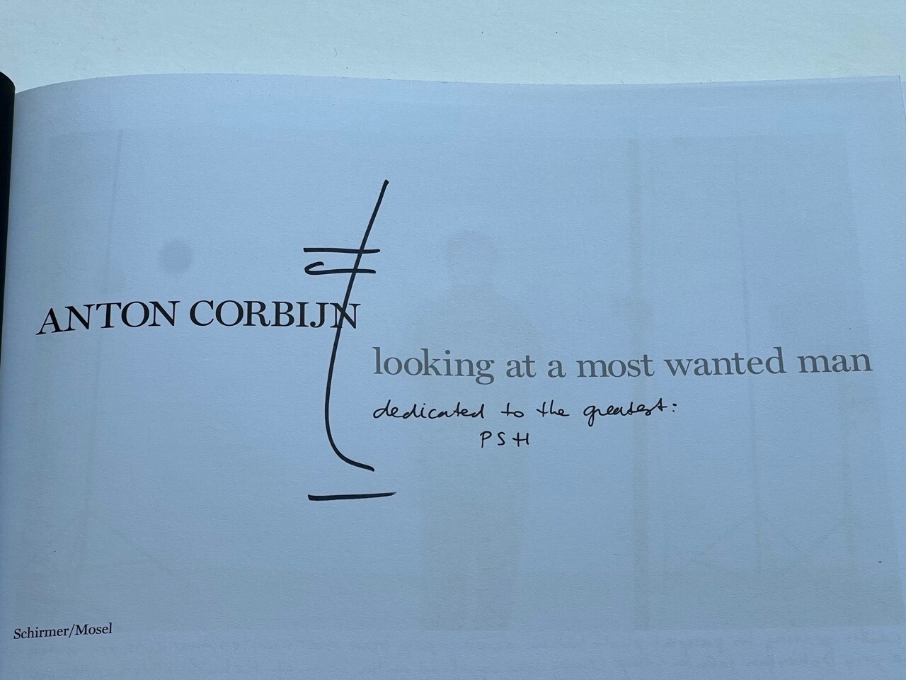 AUTOGRAPHED! Anton Corbijn : A Most Wanted Man (2014, Hardcover)