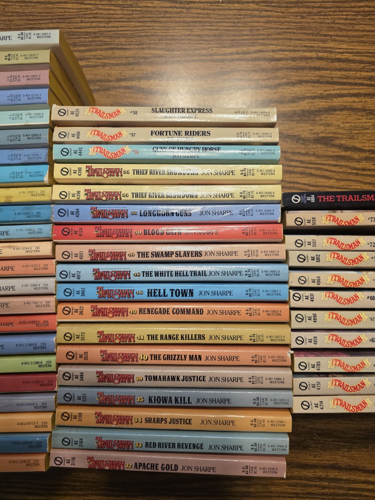 The Trailsman Series Books Jon Sharpe Paperback Lot Of 50 Western 1980’s