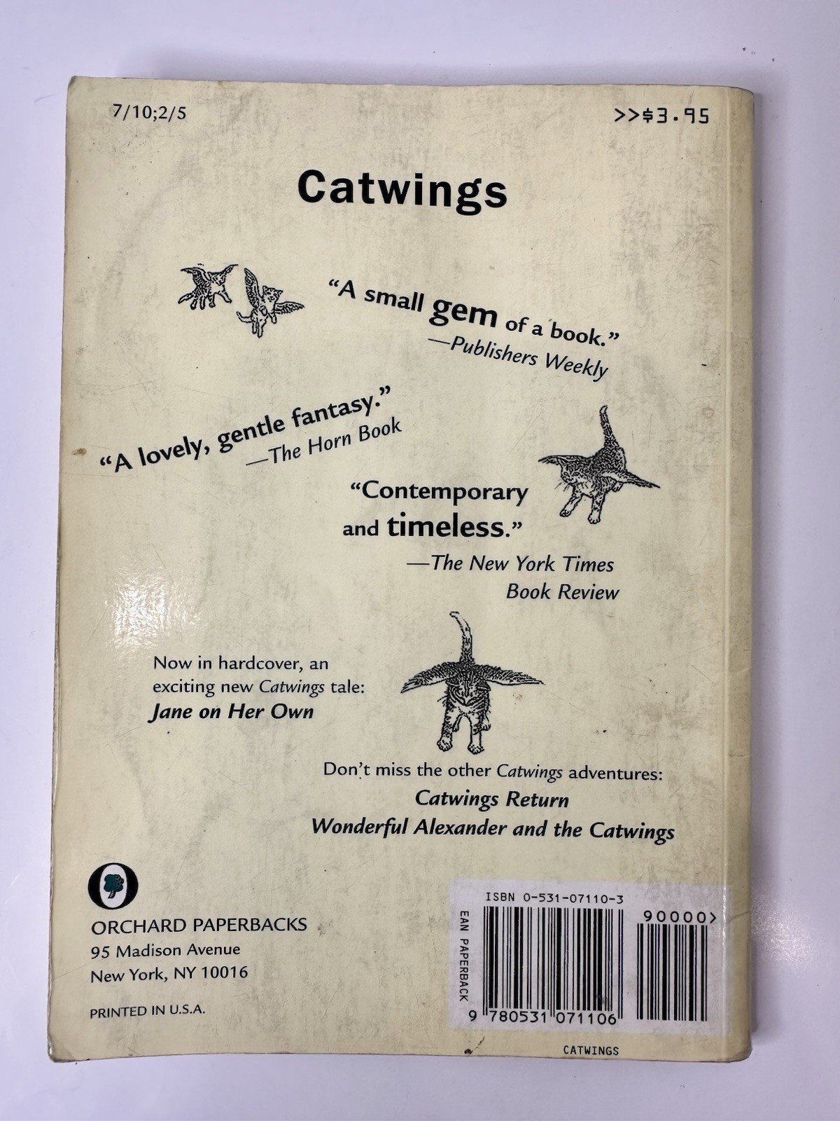 🟢 Ursula K Le Guin Catwings 1999 PB Orchard Books S D Schindler Ex Library
