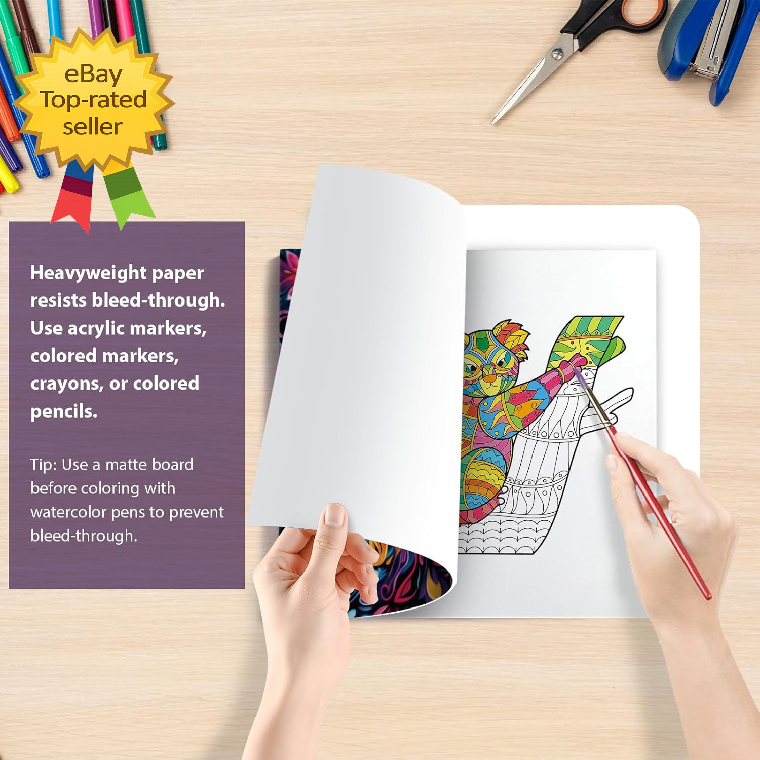 Adult Coloring Book Set of 3 (18+) Intricate Floral Mandala & Animal Designs