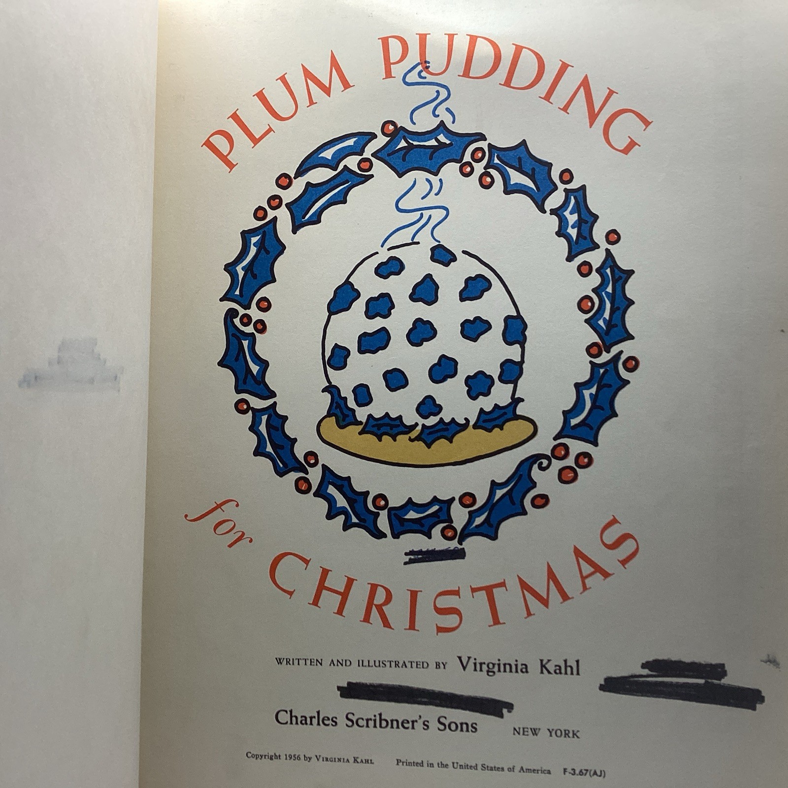 Plum Pudding for Christmas by Virginia Kahl (1956, Hardcover)