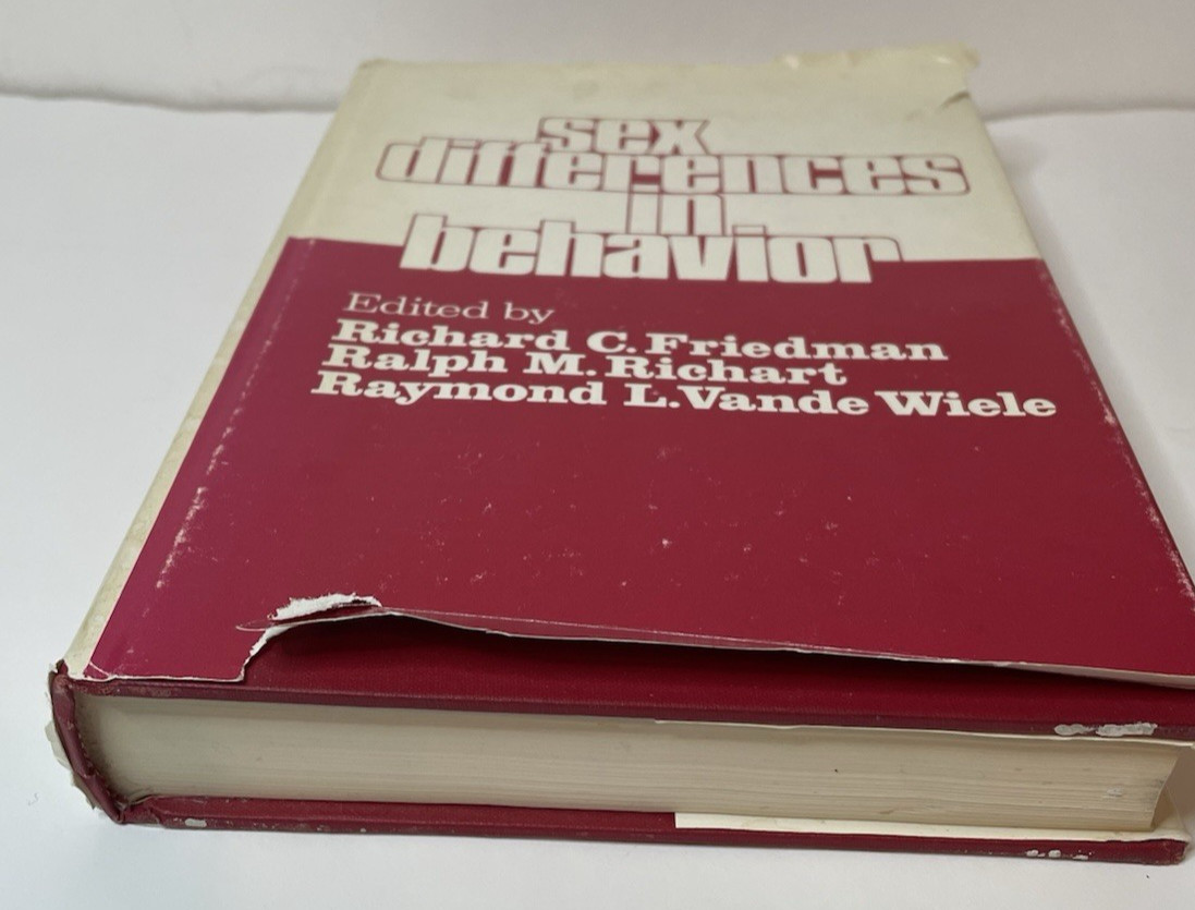 Sex Differences in Behavior HC Book Biomedical Health John Wiley 1974 Rare Vtg