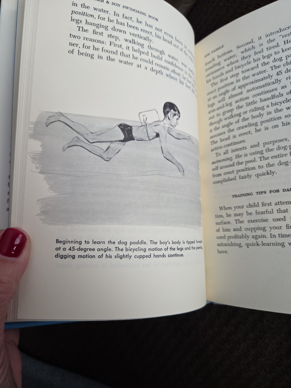 The Father & Son Swimming Book Philip E. Moriarty Howard Liss 1970 HCDJ First Ed
