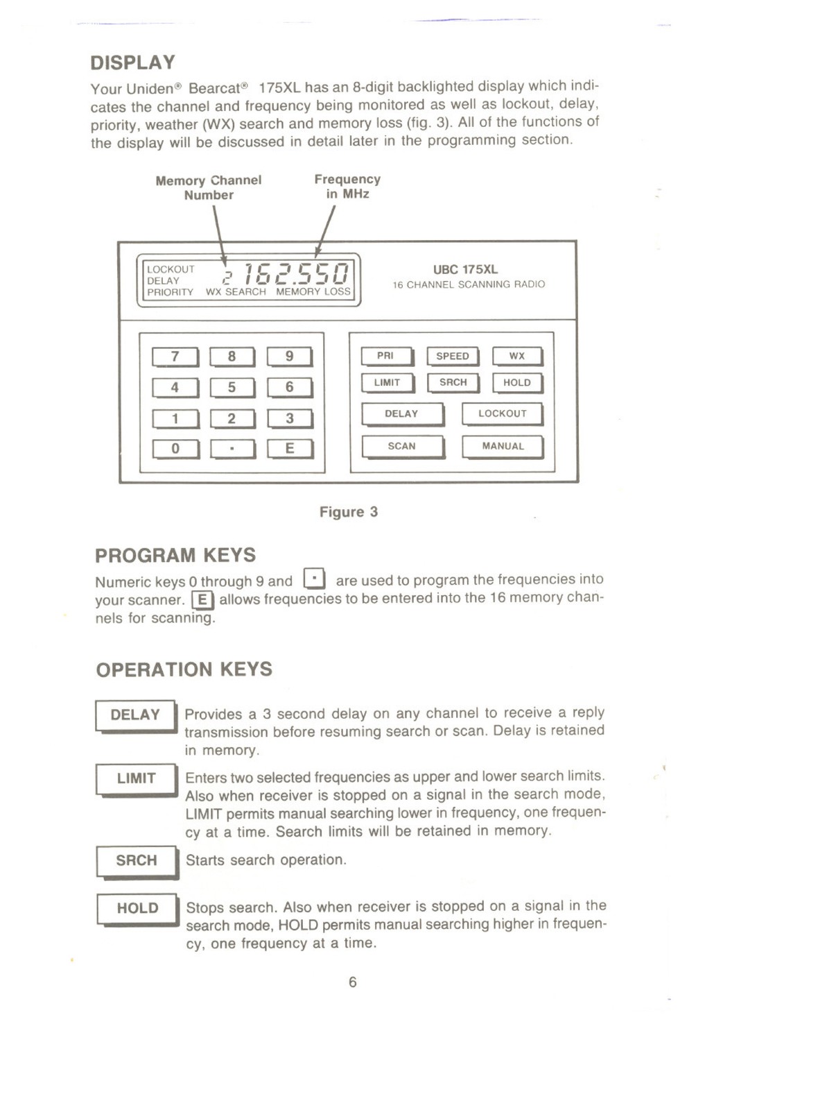 UNIDEN UBC175XL Scanner User Manual – RUGGED WIRE BIND – PROTECTIVE COVERS