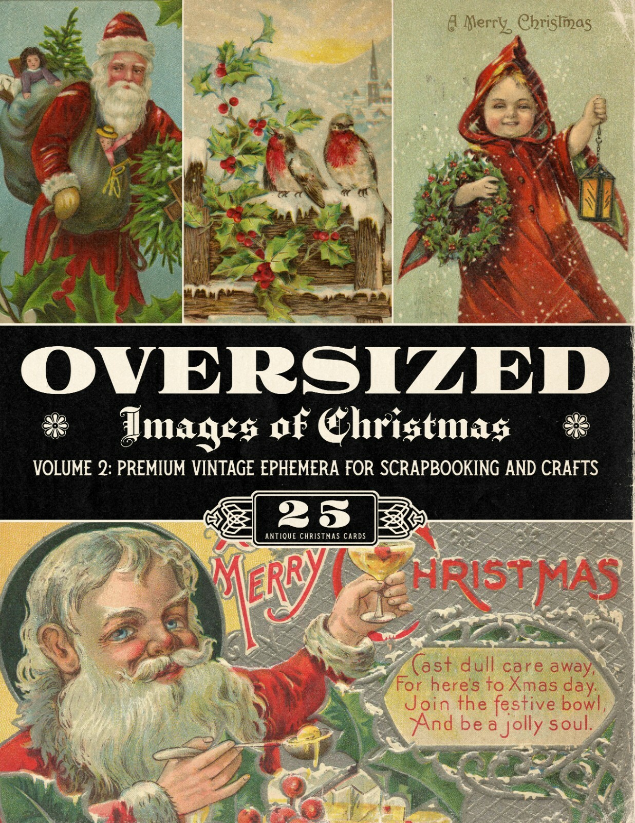 Oversized Images of Christmas Volume 2 Premium Vintage Ephemera for Scrapbooking