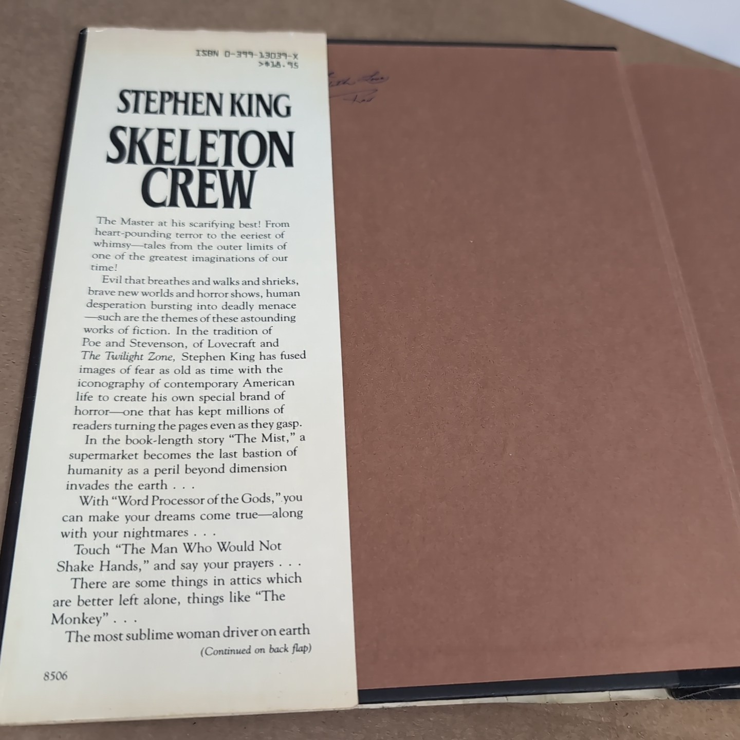STEPHEN KING SKELETON CREW HARD COVER 1ST EDITION $18.95 First Edition