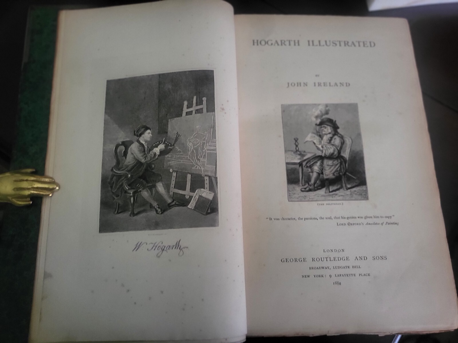 Fine leather binding. HOGARTH ILLUSTRATED. John Ireland 1884