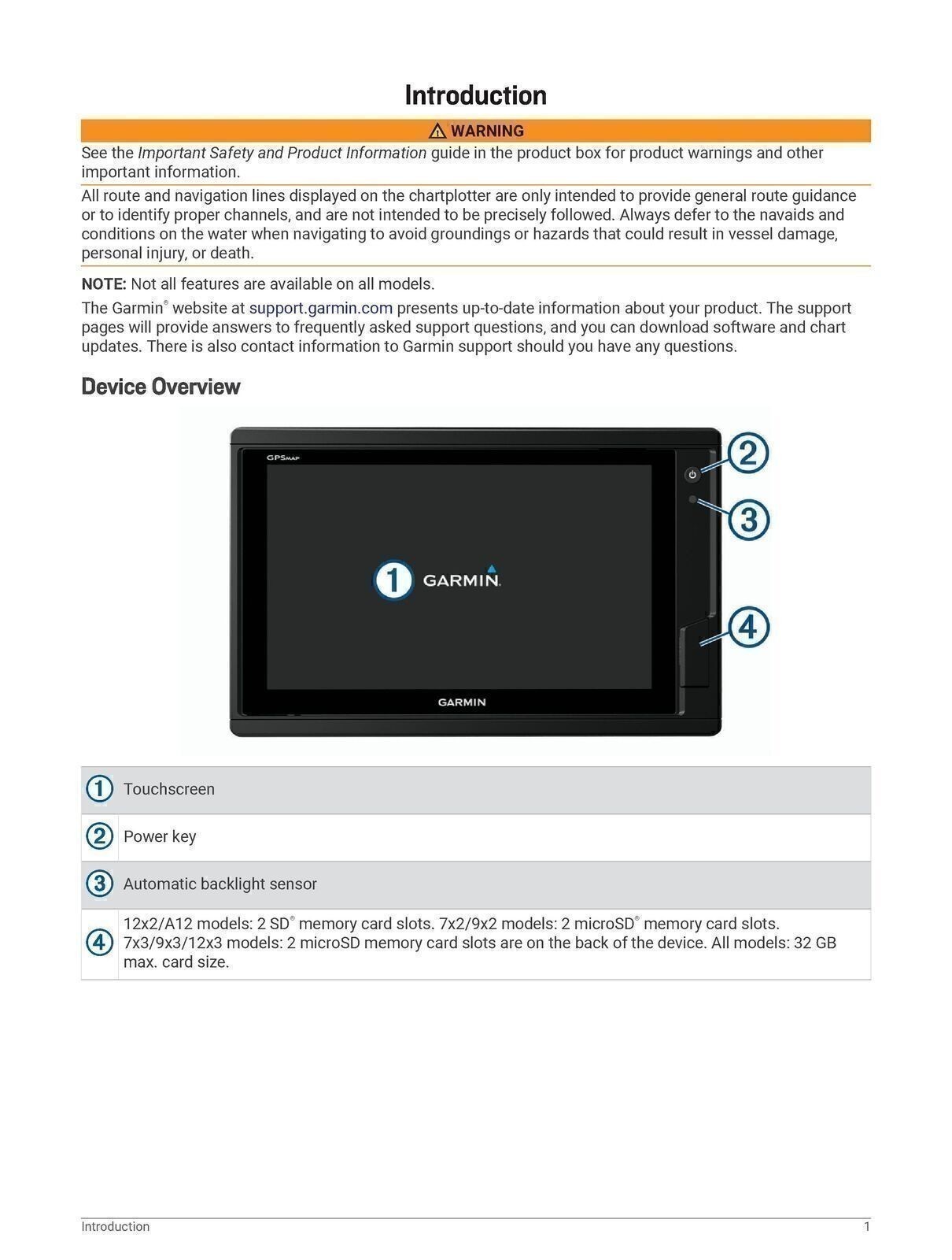 Garmin GPSMAP 12×3 9×3 7×3 / 12×2 9×2 7×2 PLUS Owners Manual Instructions