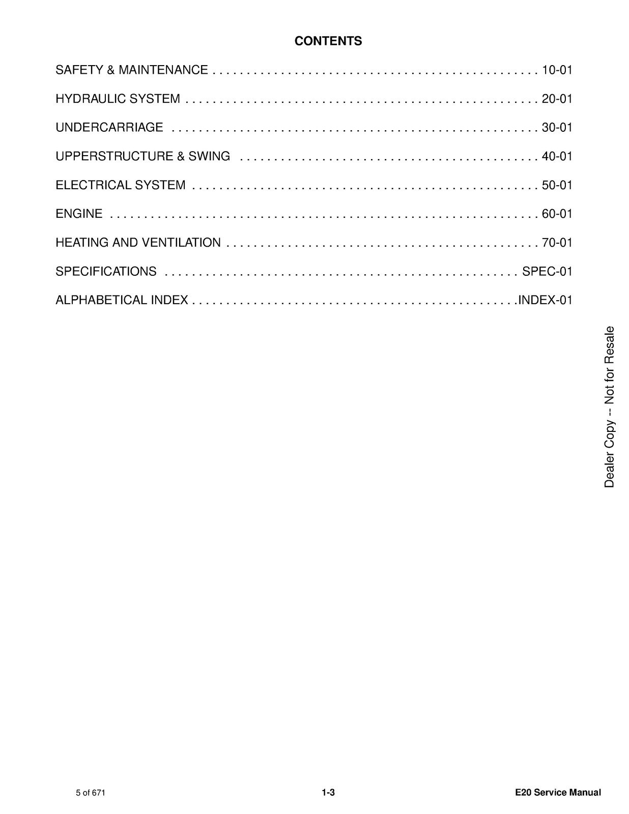 BOBCAT E20 Compact Excavator SN AWRH1101 and Up Service Manual , FOLDOUTS