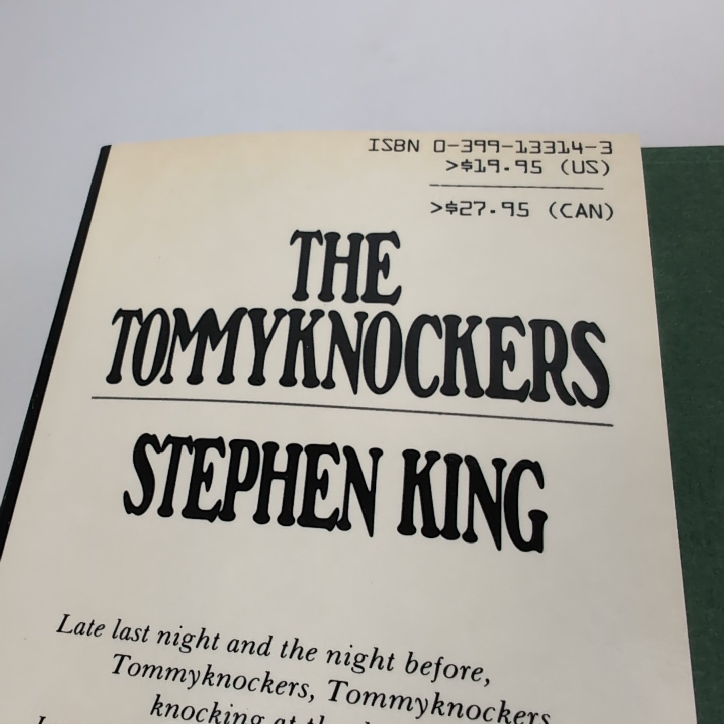 Stephen King Tommyknockers First Edition 1st Print Hardcover Putnam VERY GOOD
