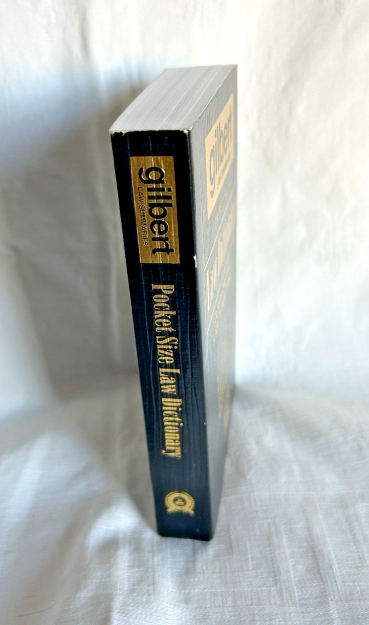 Pocket Size Law Dictionary by Gilbert Law Summaries NEW