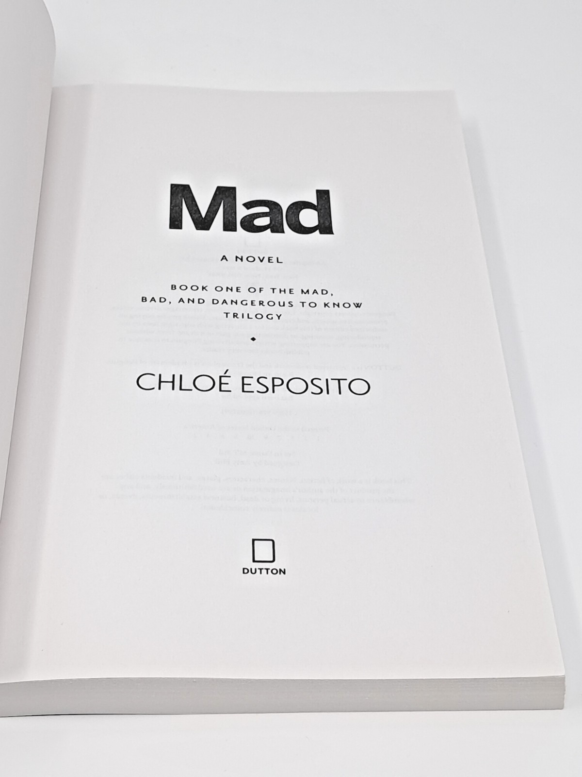 *ARC* Mad by Chloe Esposito (2017, Softcover) Alvina Knightly uncorrected proof