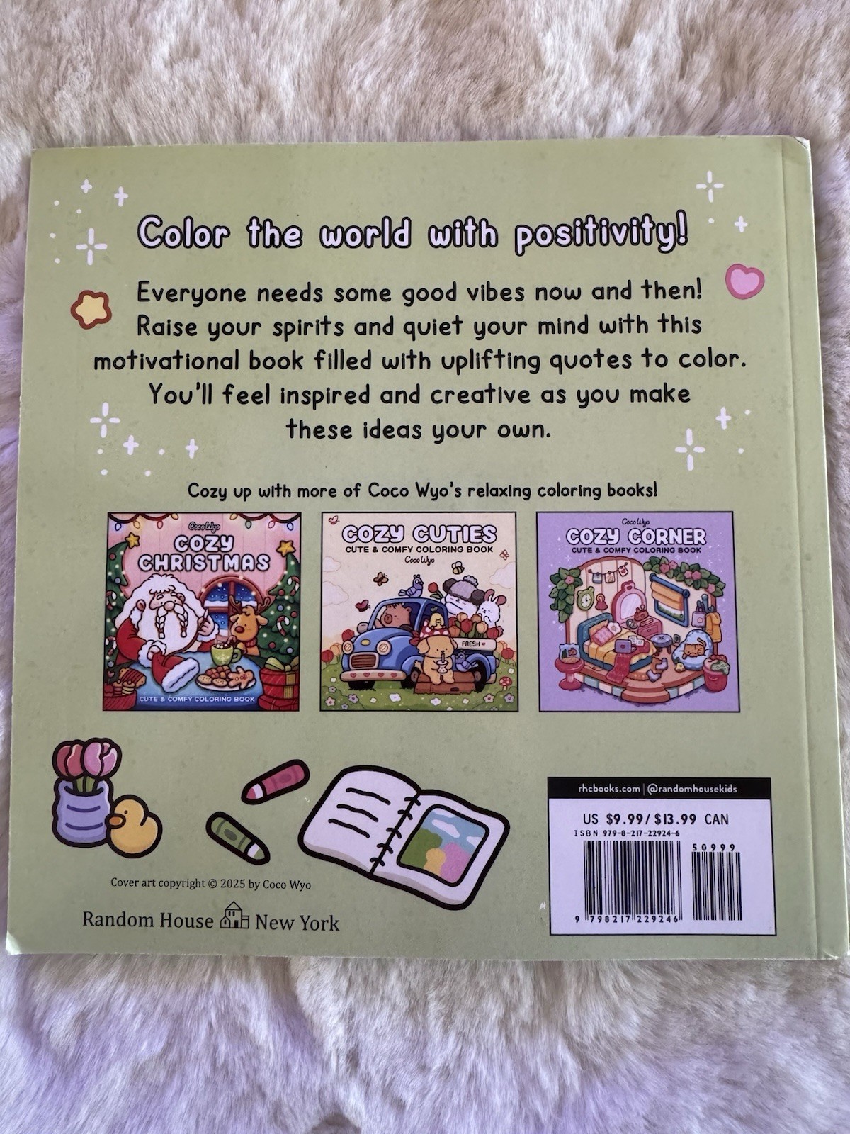 Cozy Vibes: Coloring Book for Adults and Kids (Cozy Spaces Coloring) BRAND NEW