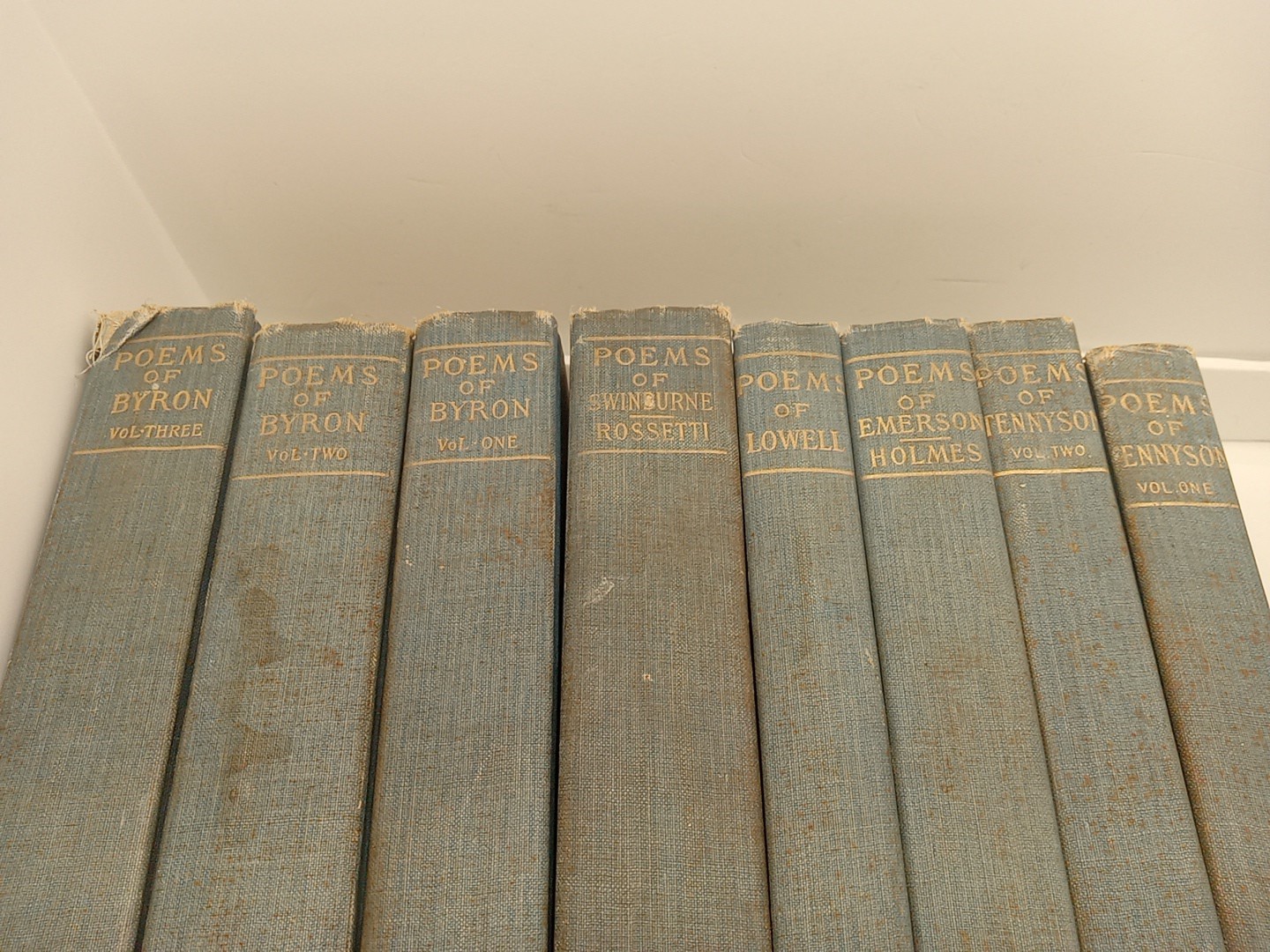 VTG “A Library Of Poetical Literature” Lot of 8 – 1900s – Byron Lowell Tennyson