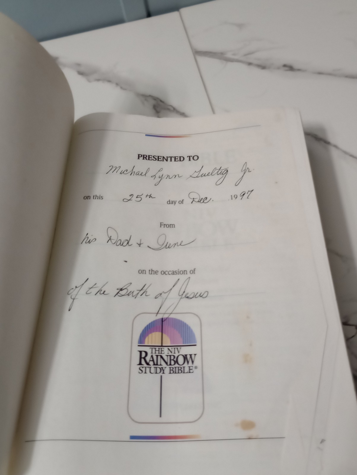 Rainbow Study Bible, NIV, 1996 Color Coded Bold Line Edition, Hardcover