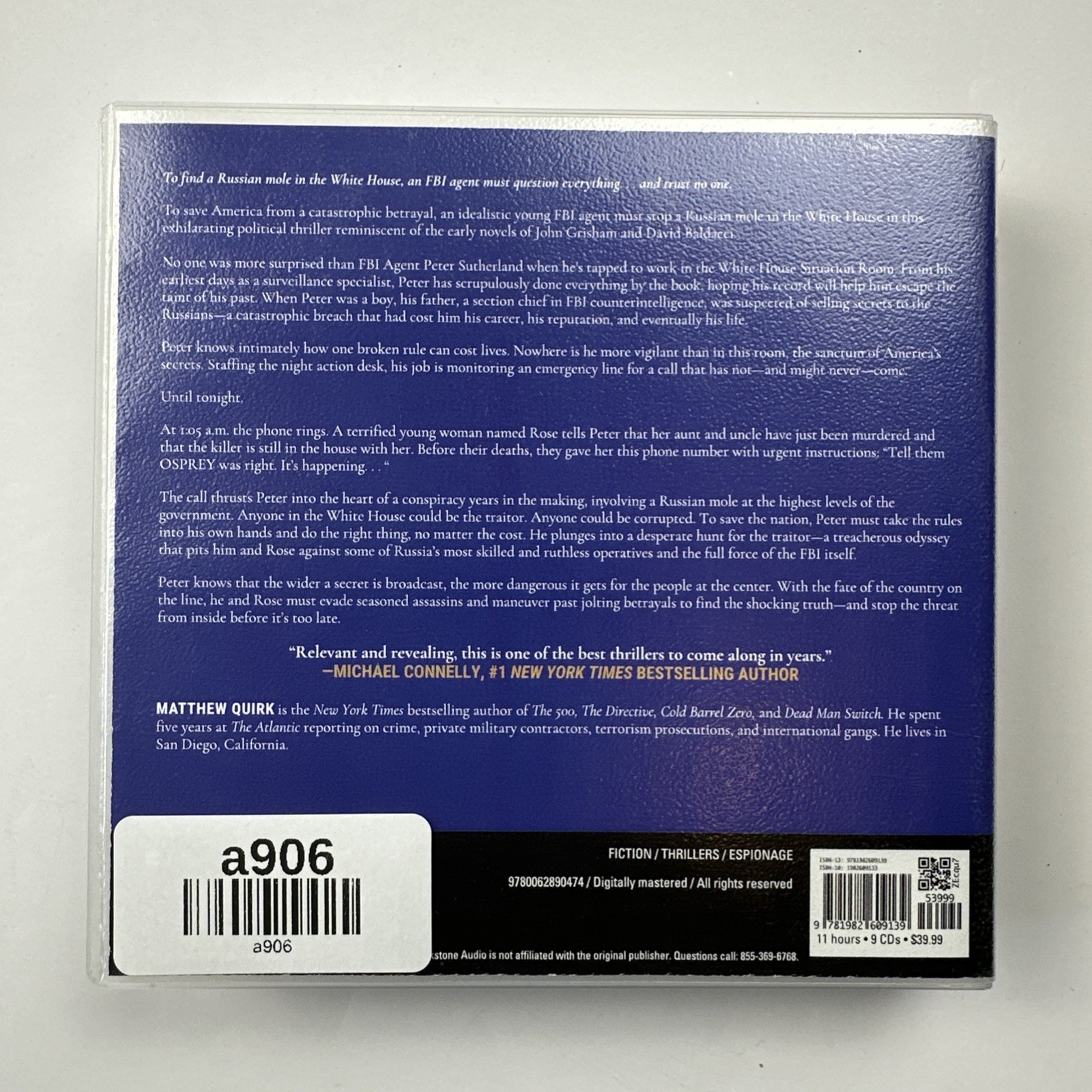 The Night Agent – Audio CD – Matthew Quirk Fiction, Thrillers, & Espionage