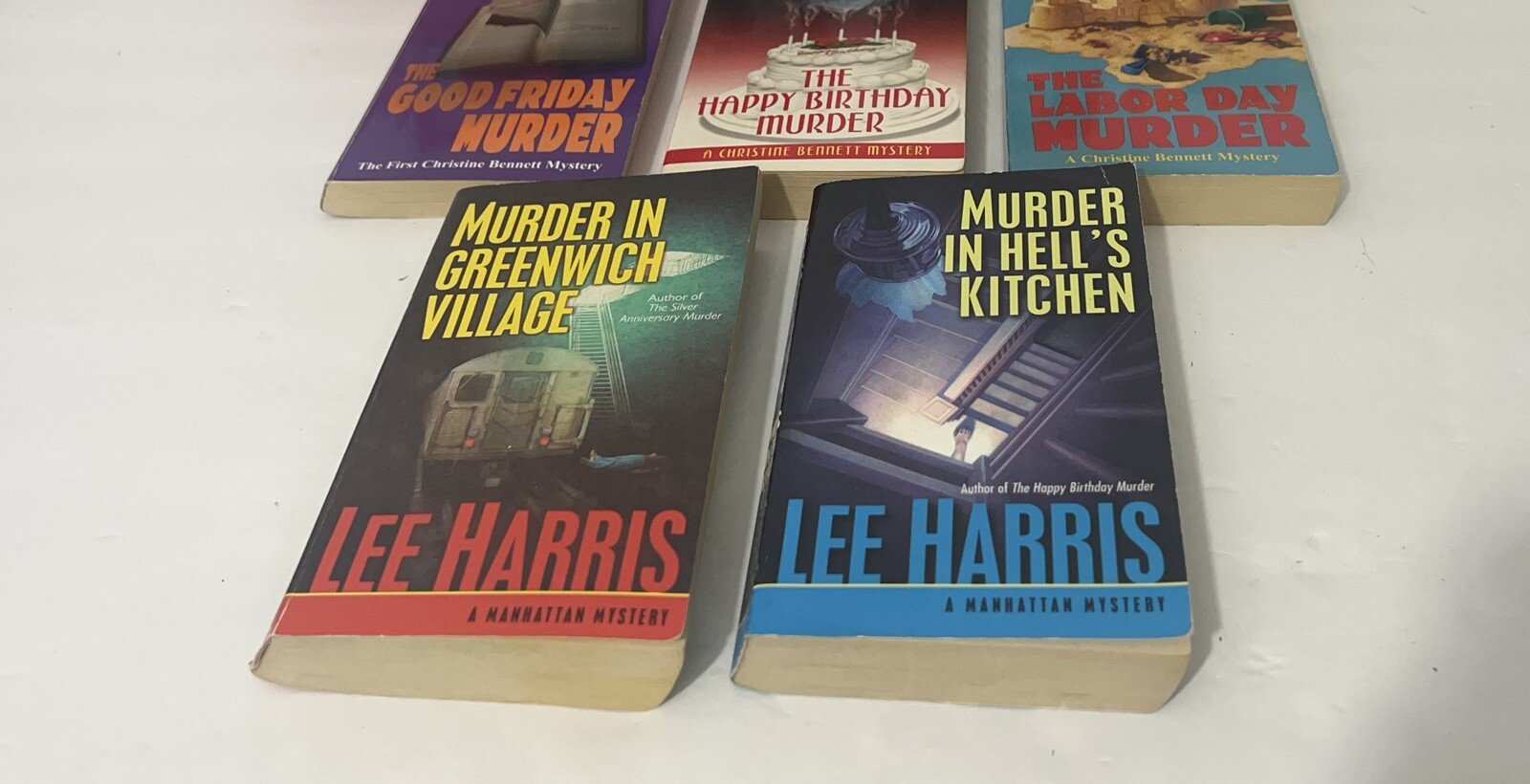LEE HARRIS Lot of 9 Paperback Books – Christine Bennett & Manhattan Mystery