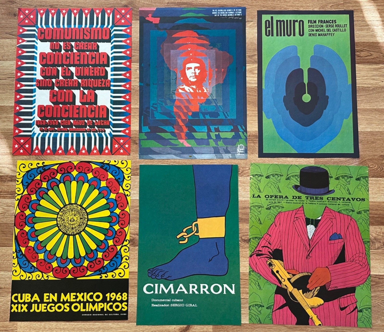 The Art Of Revolution Castro’s Cuba 1959-1970 6 VINTAGE MAGAZINE PAGES CHE