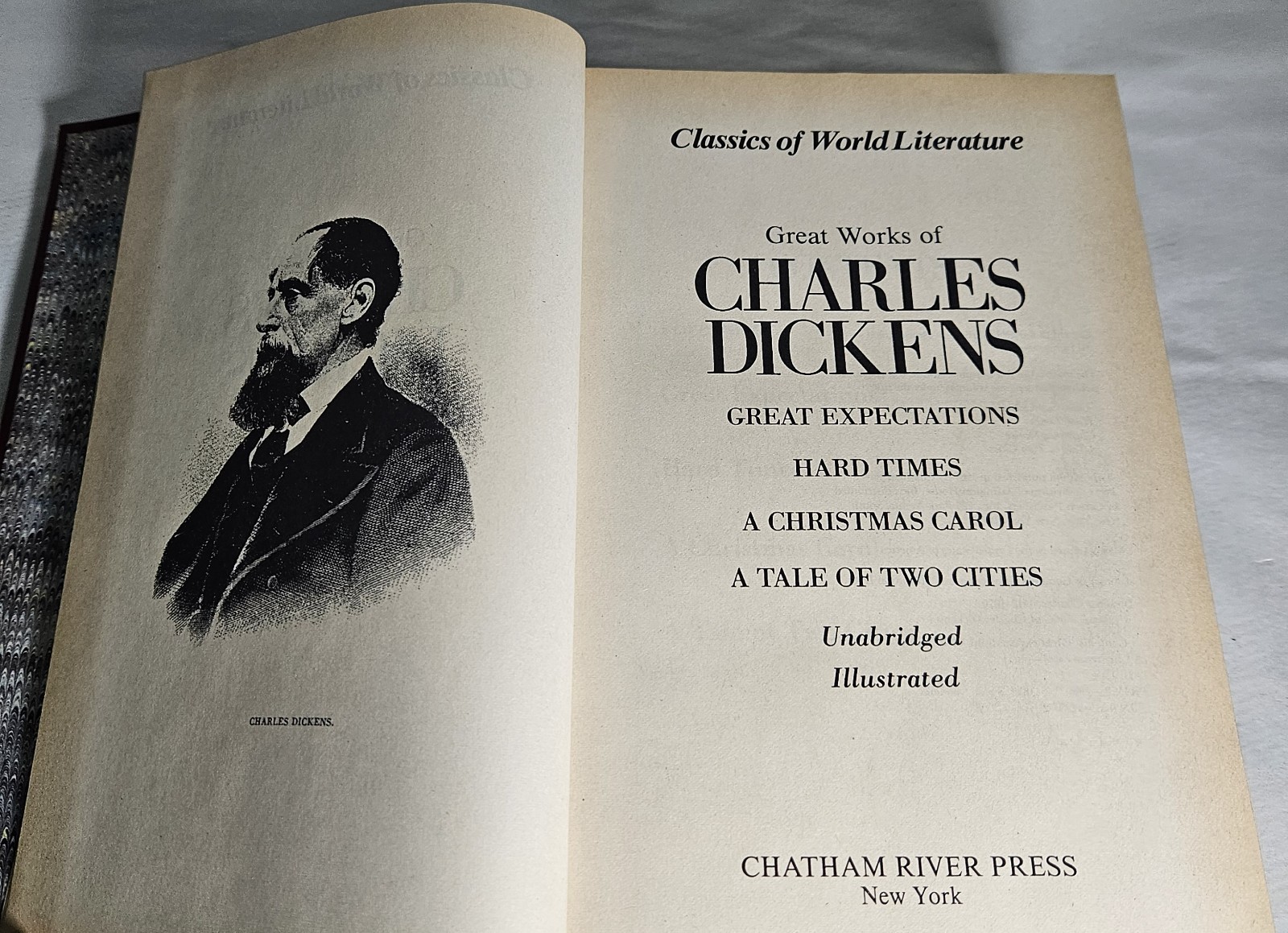 1987 Great Works of Charles Dickens Complete & Unabridged Gilted Leather Book