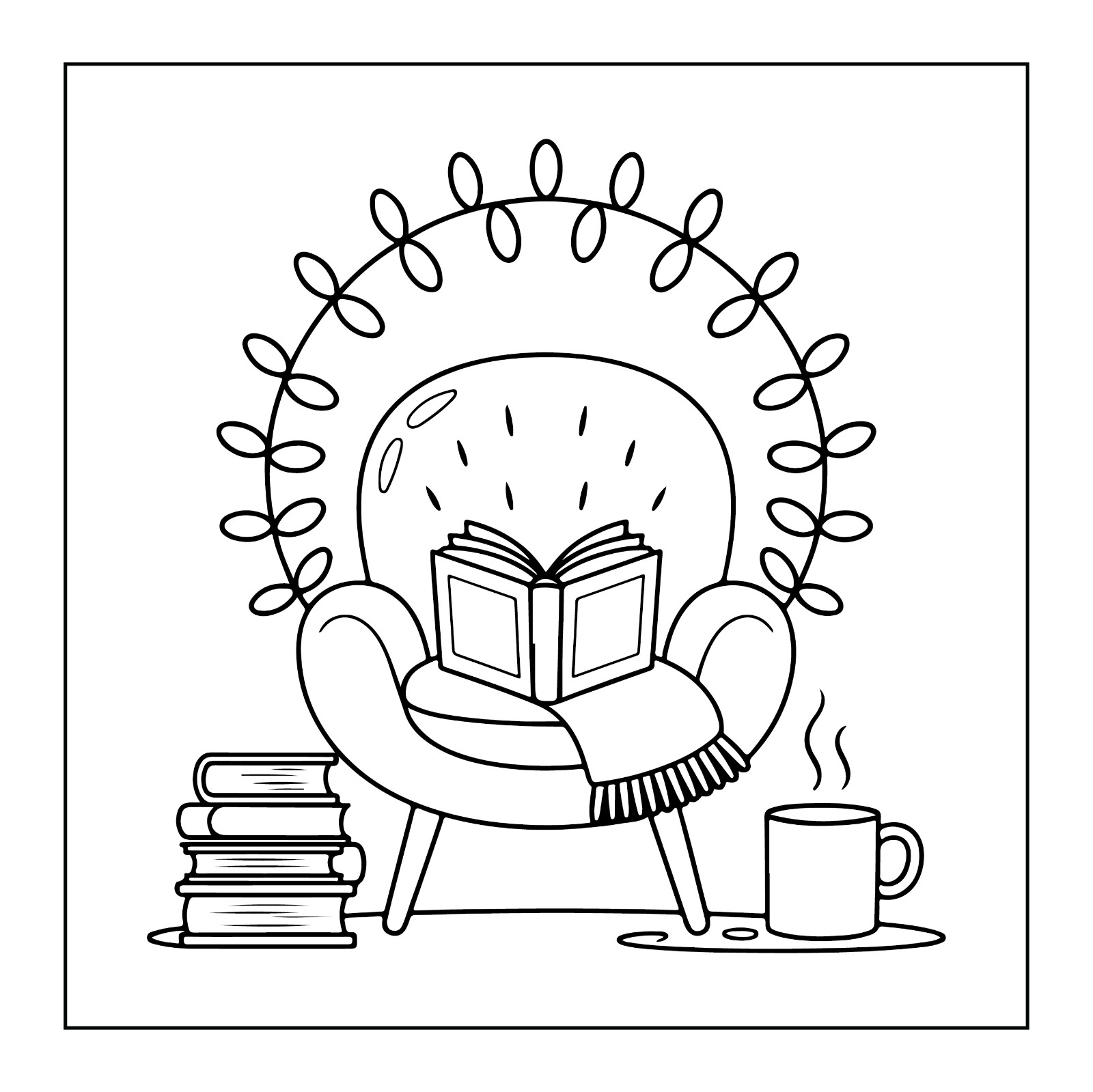 Cozy spaces coloring book
