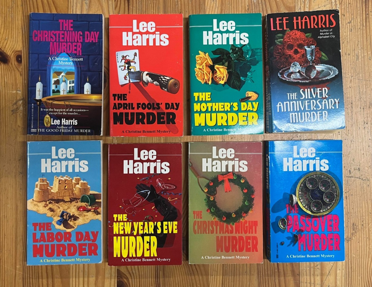 8 Christine Bennett Mystery Book Lot by Lee Harris