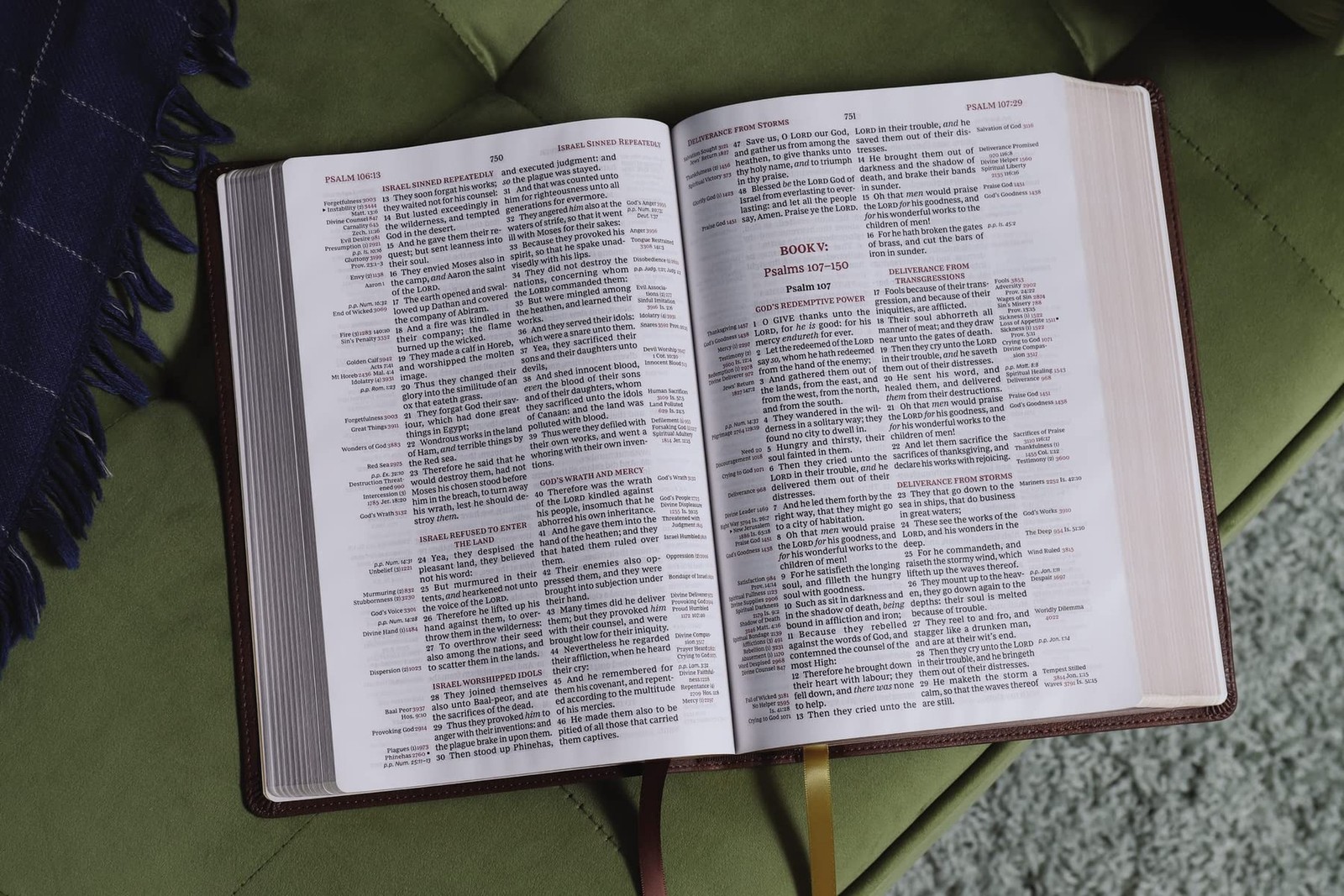 KJV, Thompson Chain-Reference Bible, Large Print, Leathersoft, Brown, Red Let…