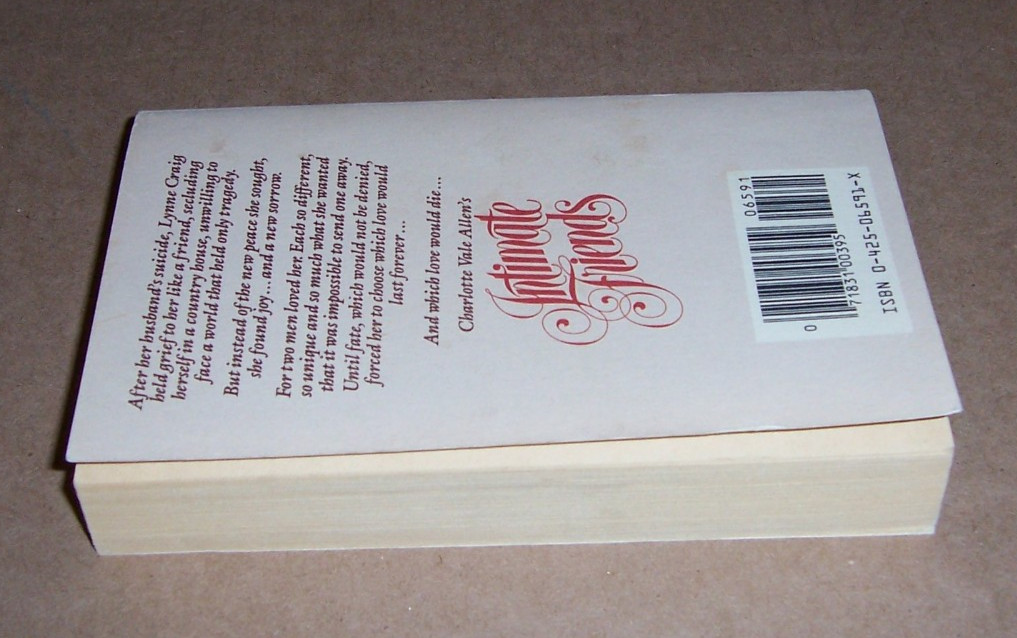 Intimate Friends by Charlotte Vale Allen (1984 Paperback) Pristine Condition
