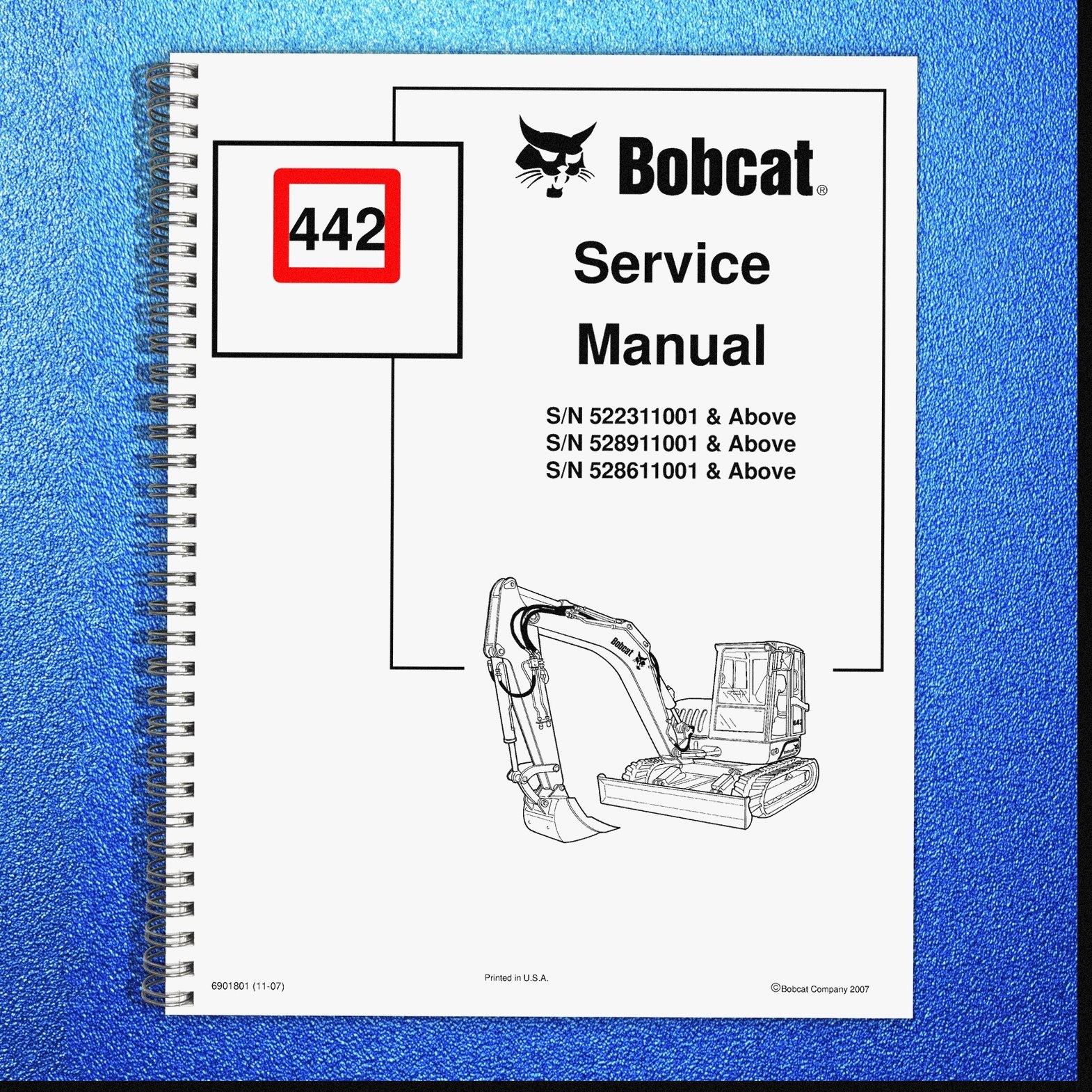 BOBCAT 442 Mini Excavator Service Manual SN 522311001 Up, FOLDOUTS