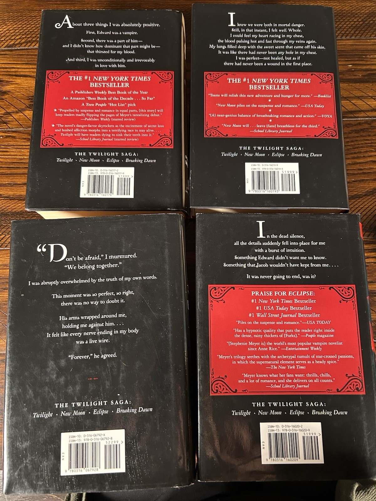 Twilight Saga 4 Book Set Stephenie Meyer Twilight New Moon Eclipse Breaking Dawn