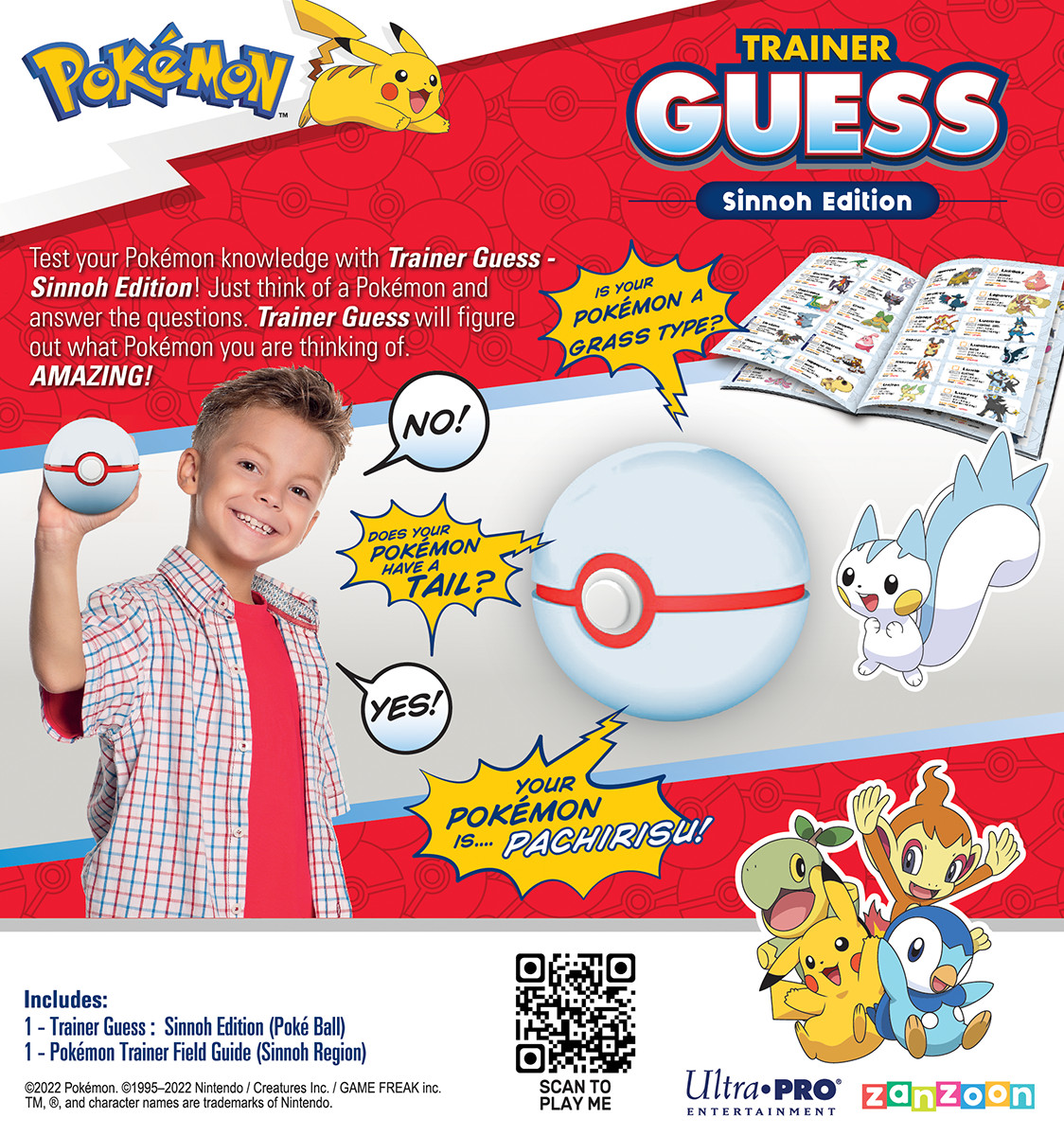 Pokémon Trainer Challenge Guess Sinnoh Toy Challenging Family Board Game