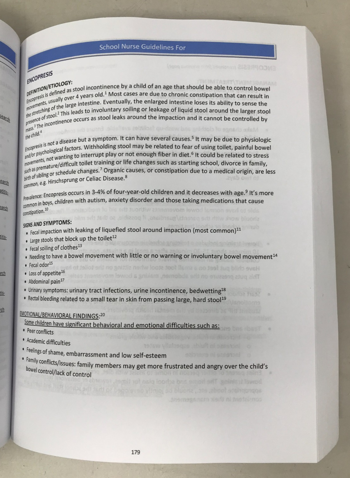 School Nurse Resource Manual, V. Taliaferro (ed), C. Resha (ed), 2020, E-102