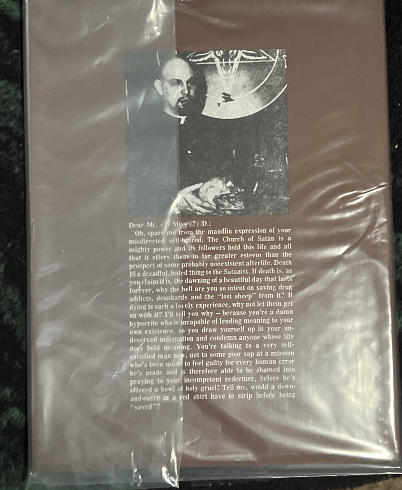 Letters from the Devil: Lost Writing of Anton Szandor Lavey HARDCOVER