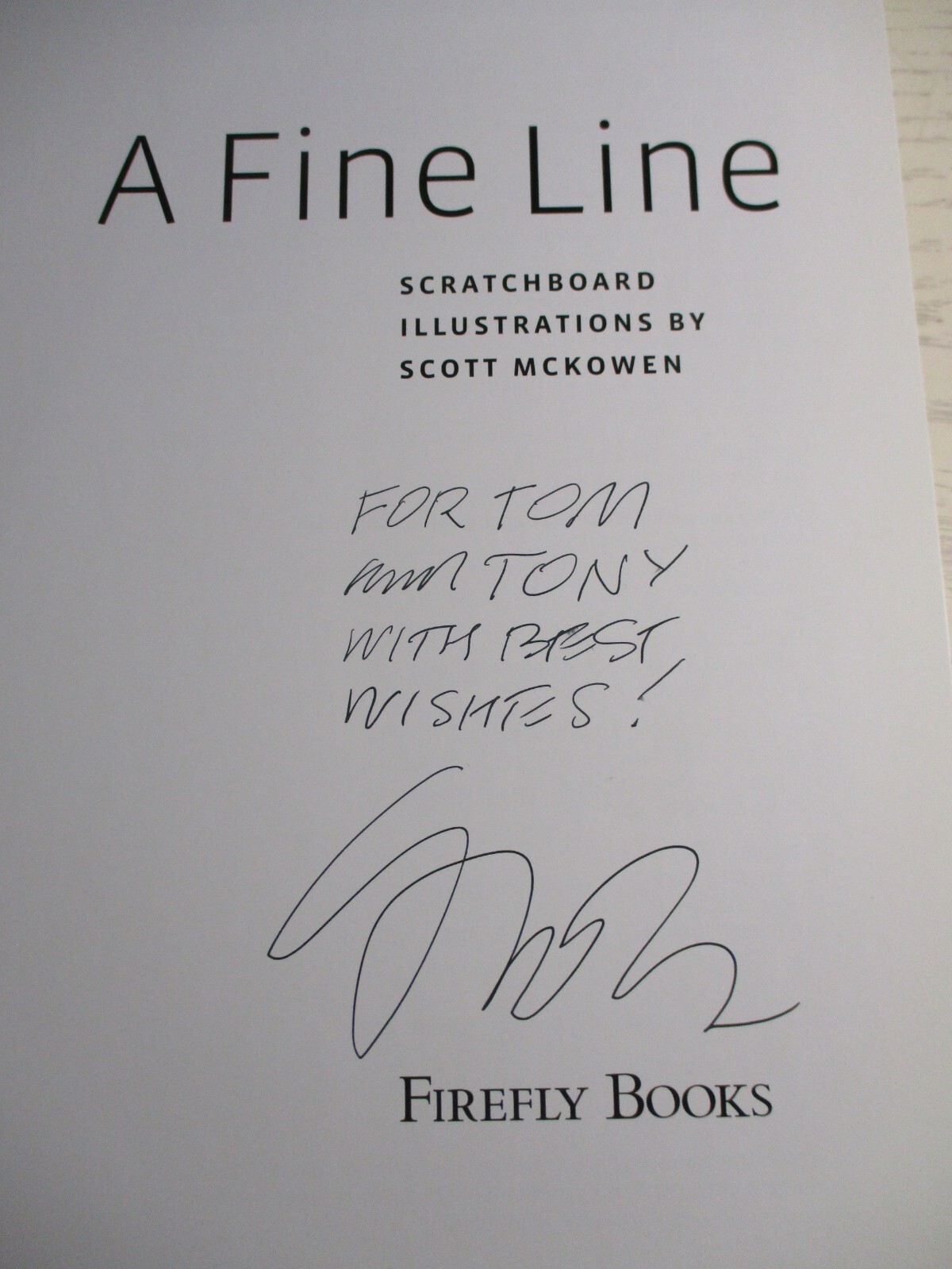 A Fine Line – Scratchboard Illustrations by Scott McKowen HC DJ Signed