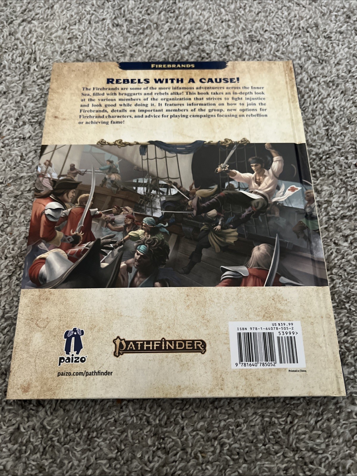 Pathfinder 2e Lost Omens: Firebrands; Paizo; New; Hardcover