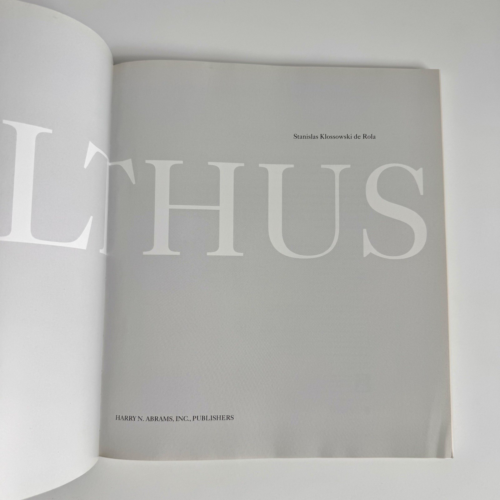Balthus by Stanislas Klossowski De Rola (2002, Trade Paperback)
