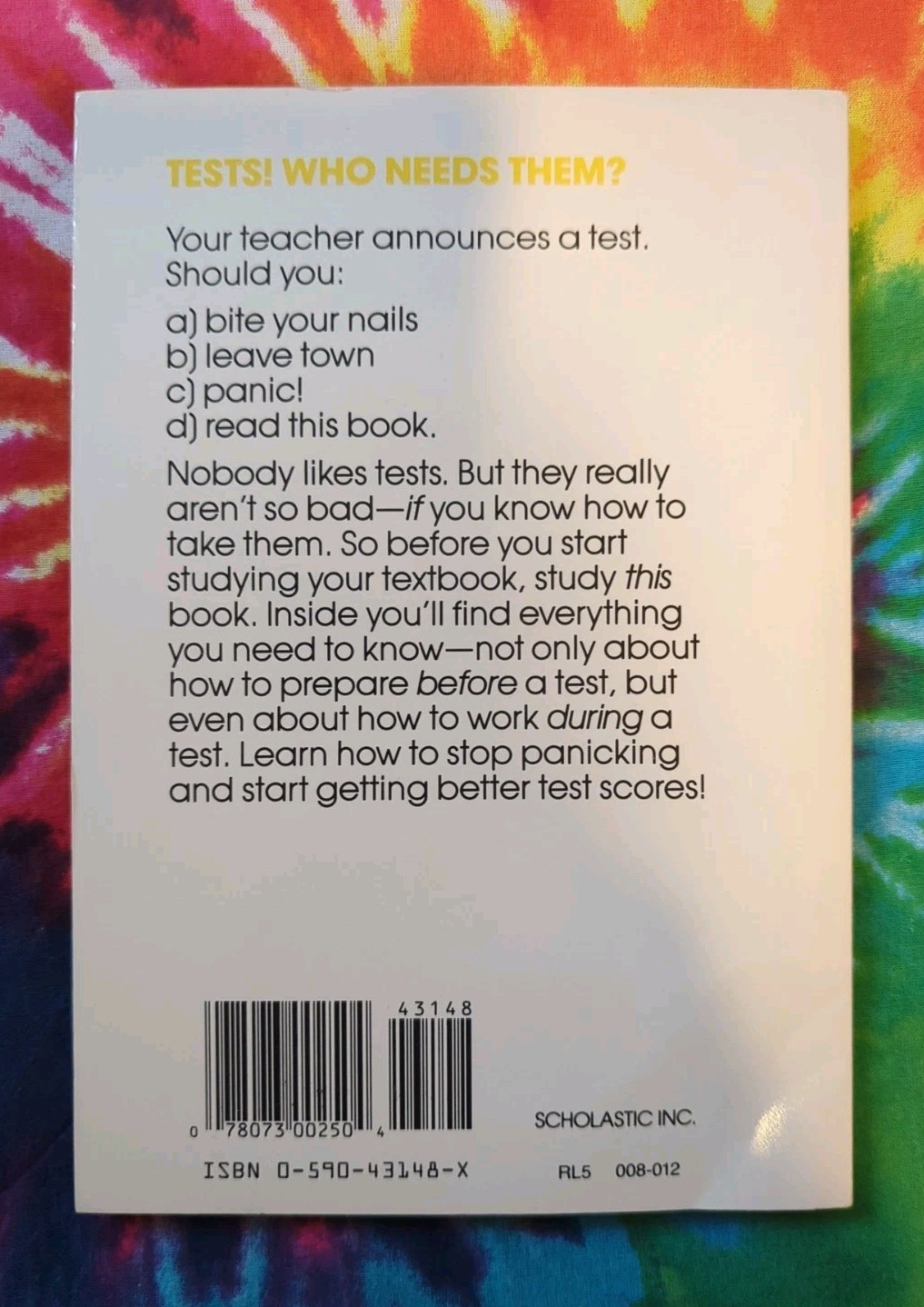 Scholastic’s A+ Junior Guide to Taking Tests (Louise Colligan, 1990) Paperback