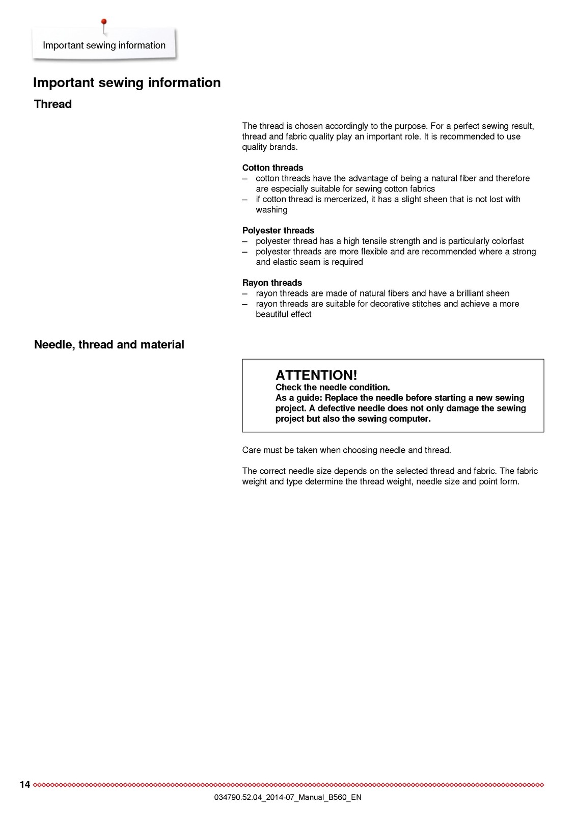 BERNINA 560 Sewing Machine User Manual – DURABLE LOOP BOUND – PROTECTIVE COVERS