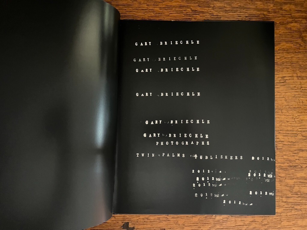GARY BRIECHLE Photographs – Excellent Hardcover w/Dust Jacket – Free Shipping!