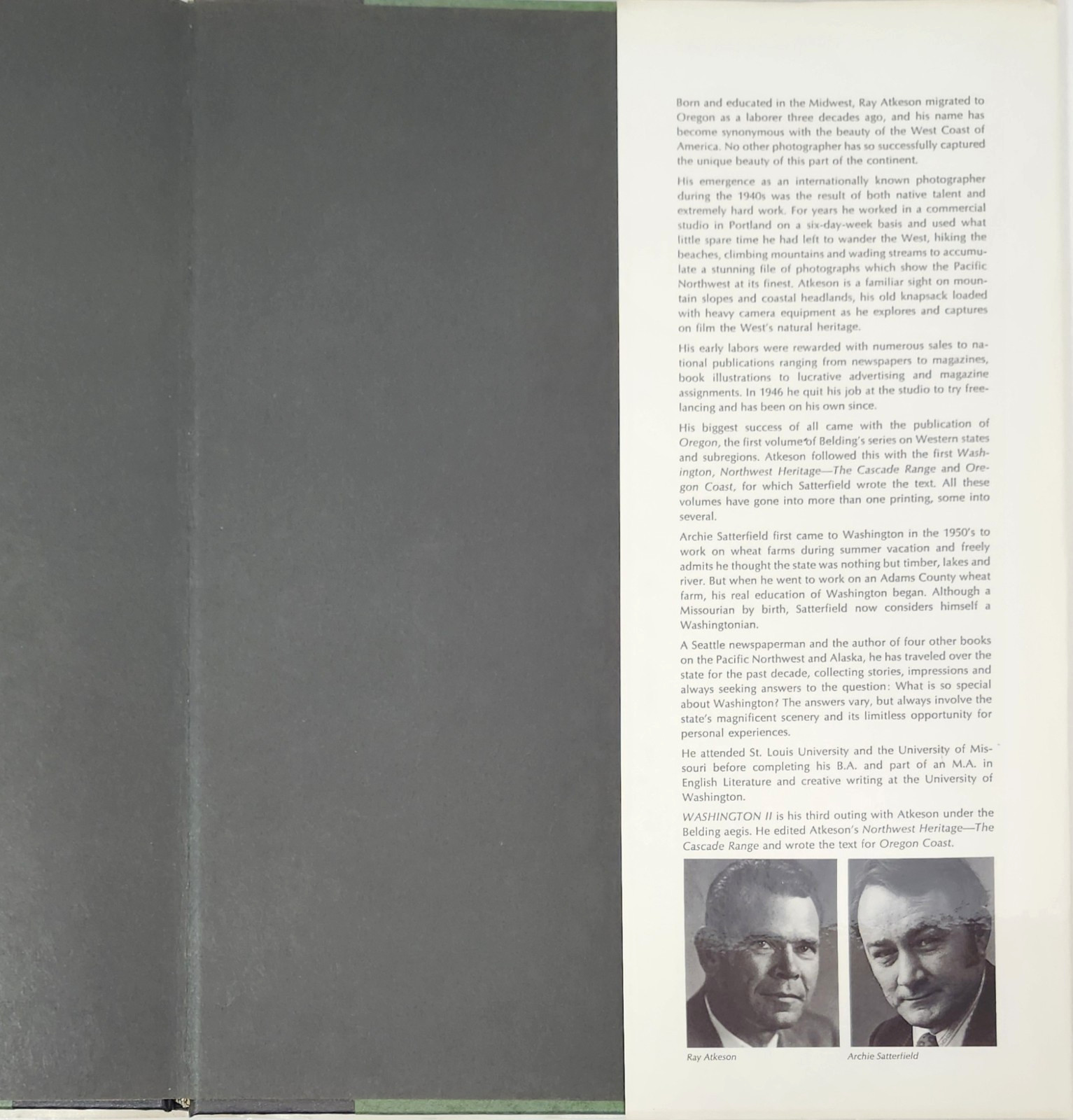 Two Vols: Washington & Washington II–VTG Photography & History by Ray Atkeson