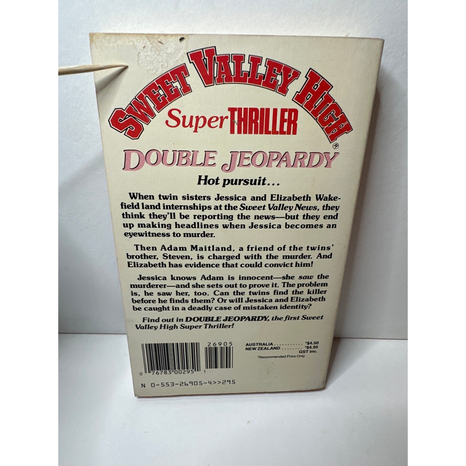 Sweet Valley High Super Thriller First Edition First Print Book Double Jeopardy