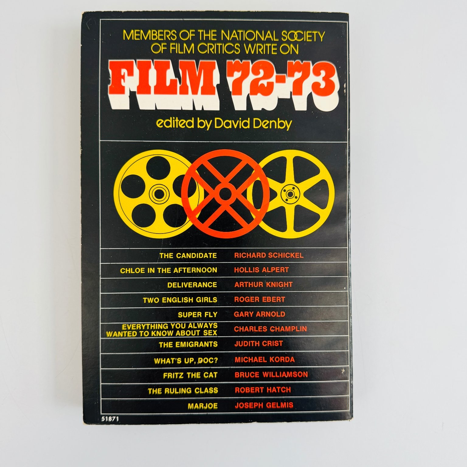 Film 72-73 David Denby 1973 First Printing Film Criticism Bobbs Merrill