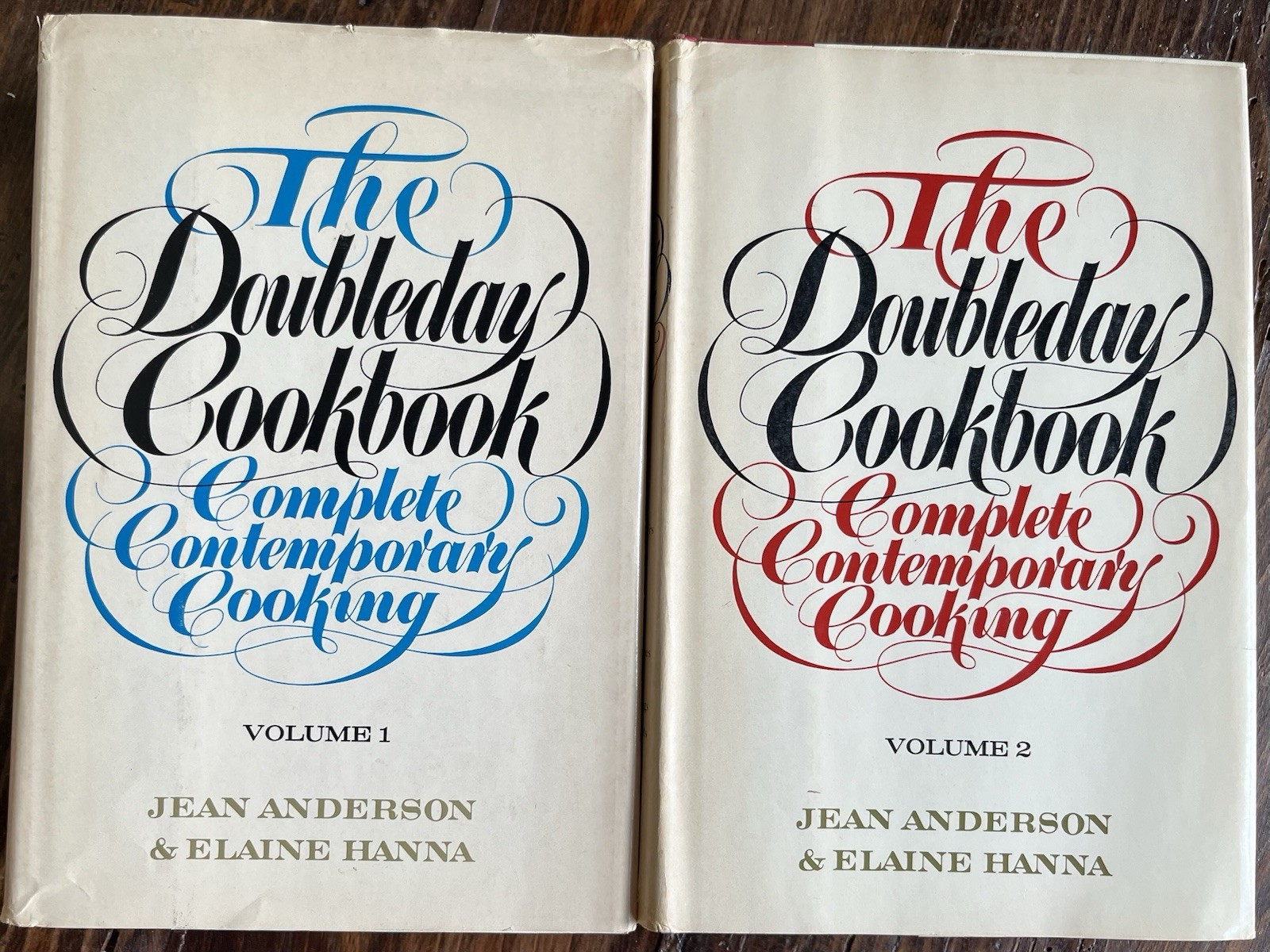 Vintage DOUBLEDAY COOKBOOK VOLS 1 And 2 Complete Contemporary Cooking 1975 HB/dj
